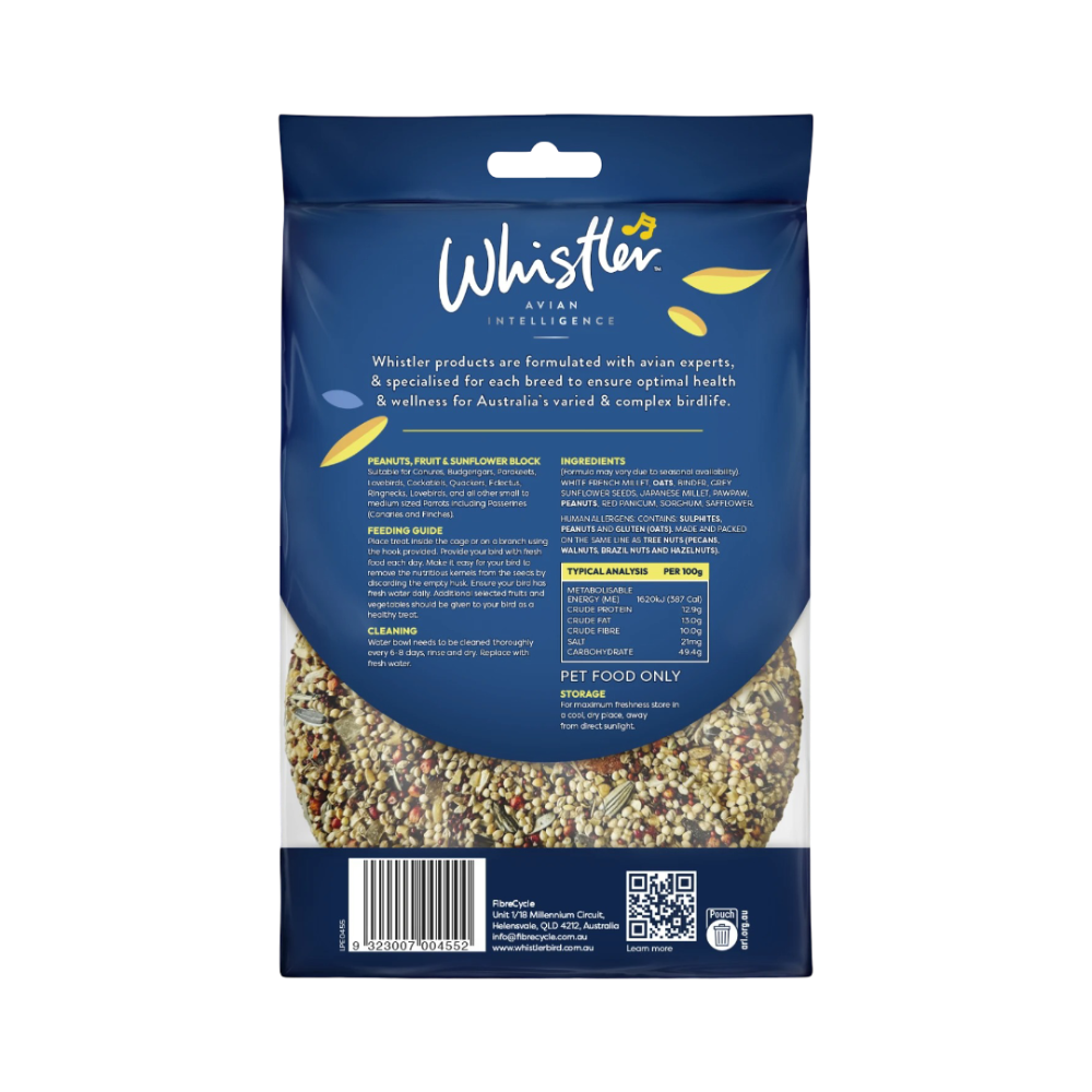 Small Wild Bird And Parrot Peanut And Sunflower Block Treat