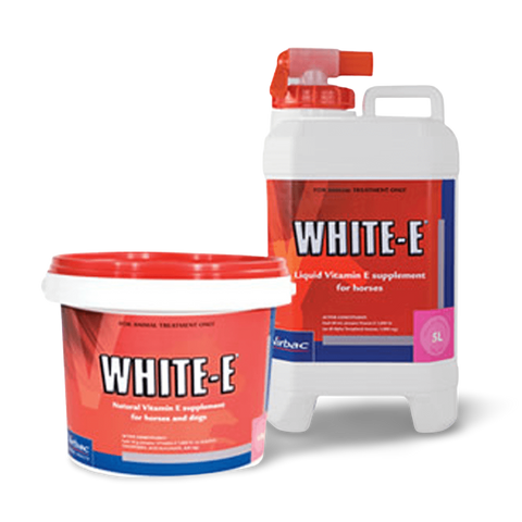 White E Liquid Horse Supplement