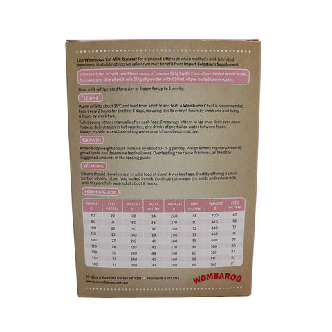 Wombaroo Cat Milk Replacer