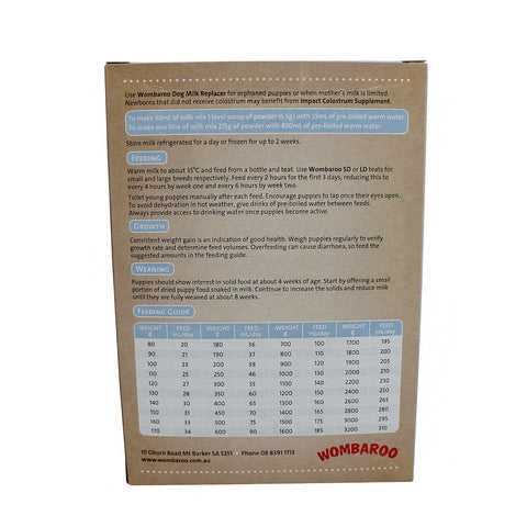 Wombaroo Dog Milk Replacer