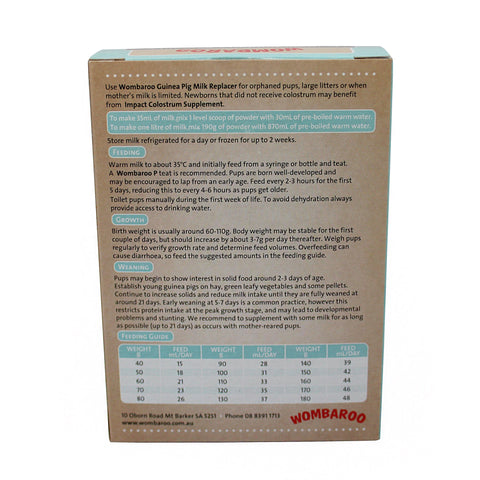 Wombaroo Guinea Pig Milk Replacer 190g