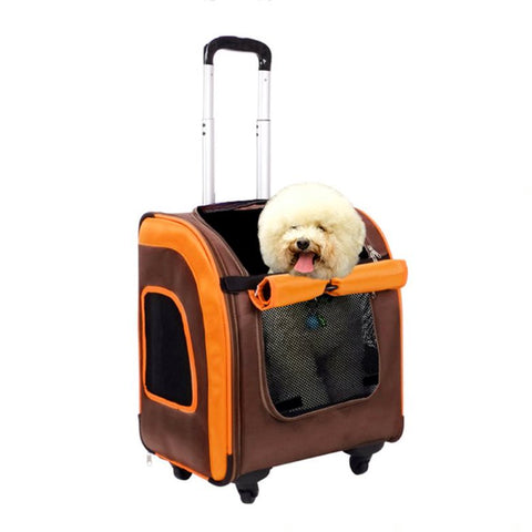 Ibiyaya Wheeled Backpack Parallel Transport Pet Trolley