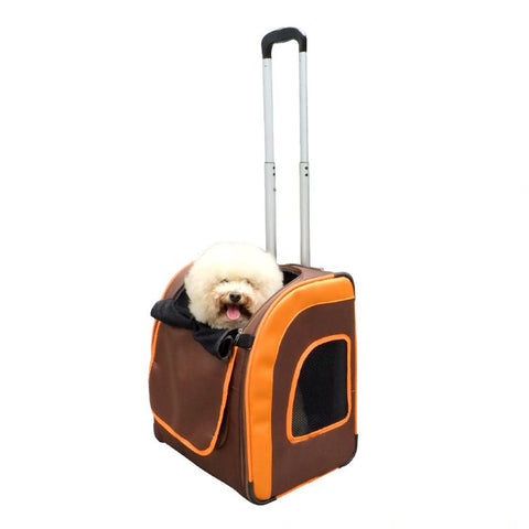Ibiyaya Wheeled Backpack Parallel Transport Pet Trolley
