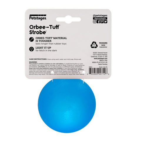 Planet Dog Orbee-Tuff Flashing Strobe Ball Dog Toy
