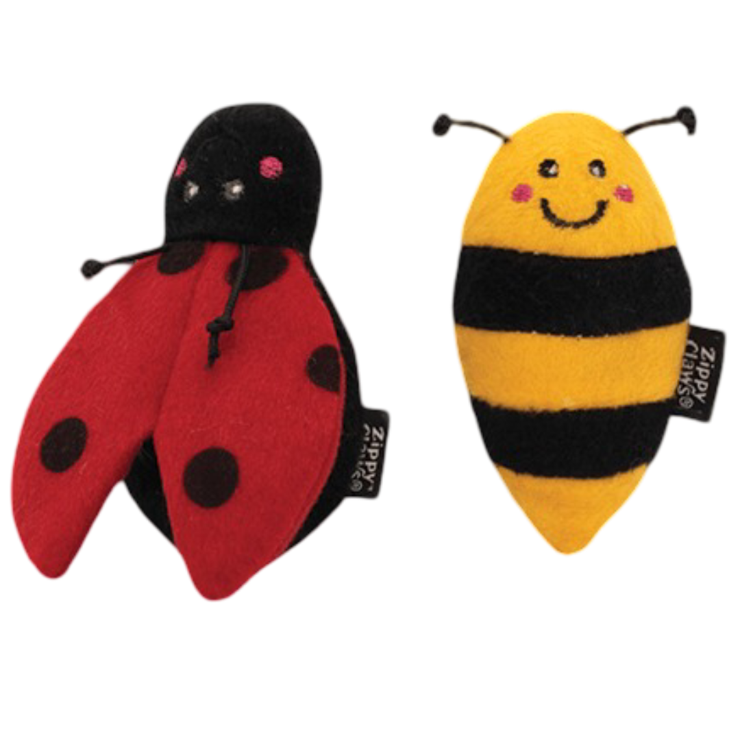 Ladybug And Bee 2 Pack Cat Toy