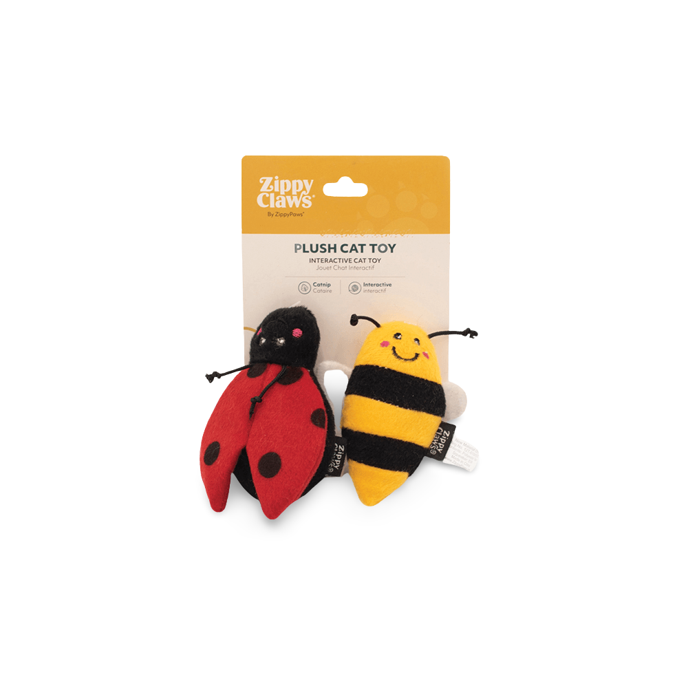 Ladybug And Bee 2 Pack Cat Toy