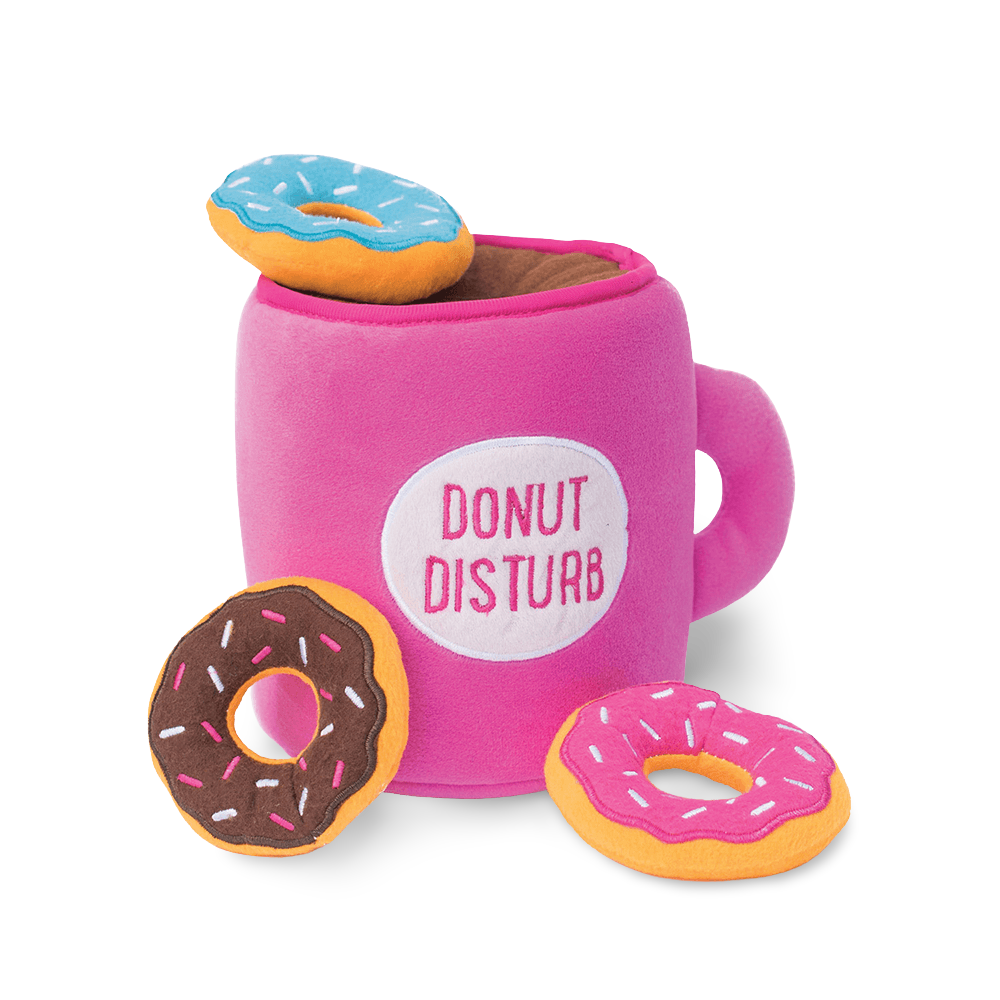 Burrow Coffee And Donutz Interactive Soft Dog Toy