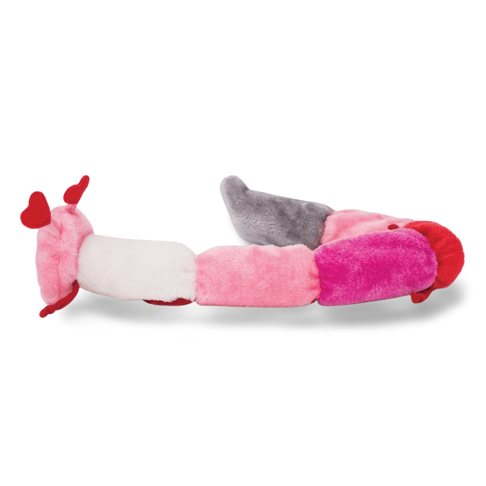 Caterpillar Deluxe With Blaster Squeaky Dog Toy Pink