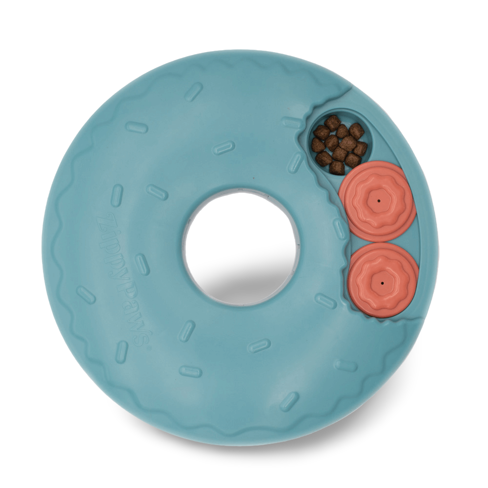 Interactive Puzzle Donut Slider Dog Toy
