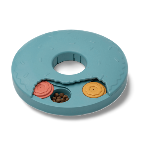 Interactive Puzzle Donut Slider Dog Toy