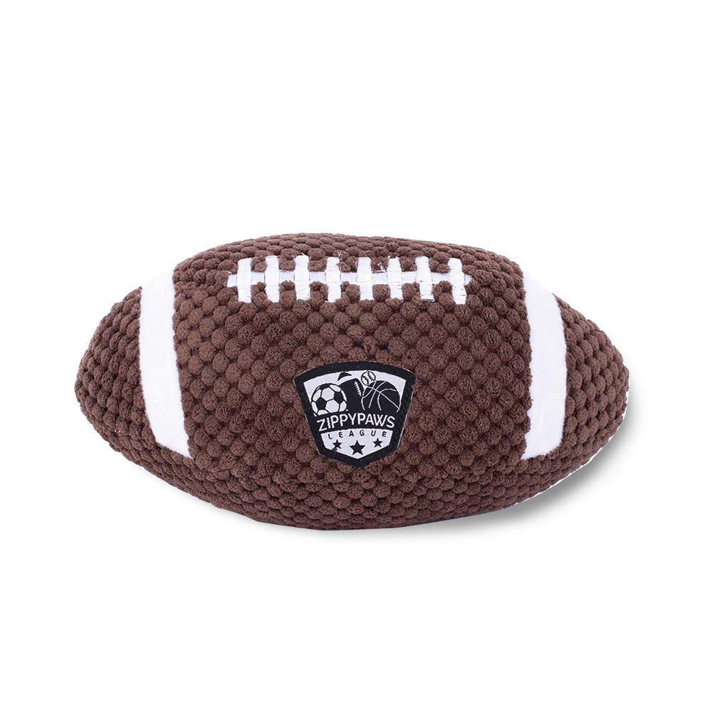 Sportsballz Football Squeaky Soft Dog Toy