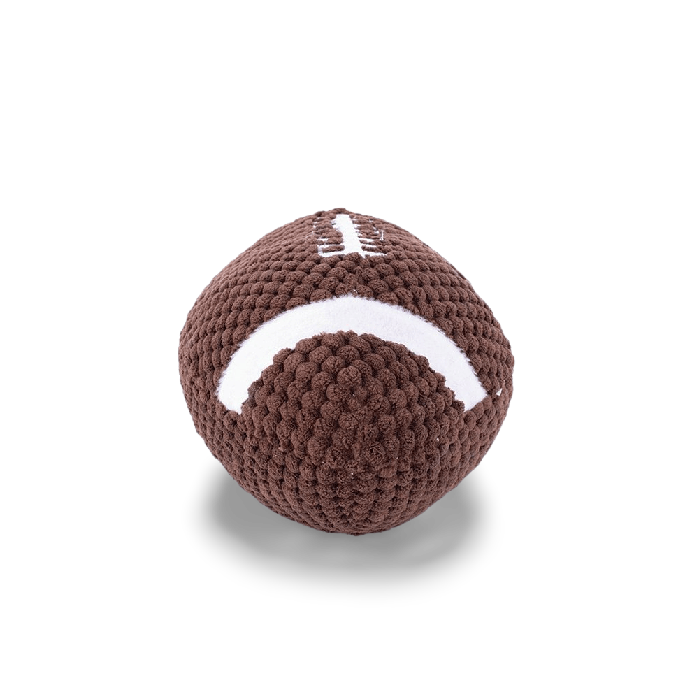 Sportsballz Football Squeaky Soft Dog Toy