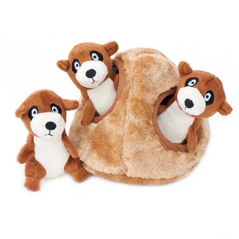 Zippy Paws Dog Toys Plush Burrow - Meerkat Den