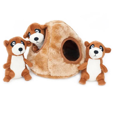 Zippy Paws Dog Toys Plush Burrow - Meerkat Den