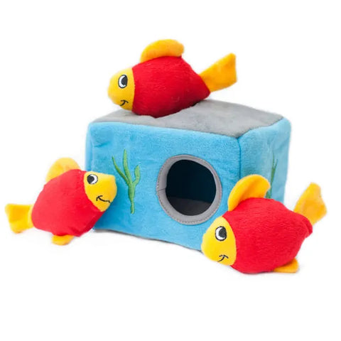 Zippy Paws Dog Toys Plush Burrow - Aquarium