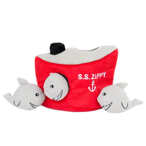 Zippy Paws Dog Toys Plush Burrow - Ship with 3 Sharks